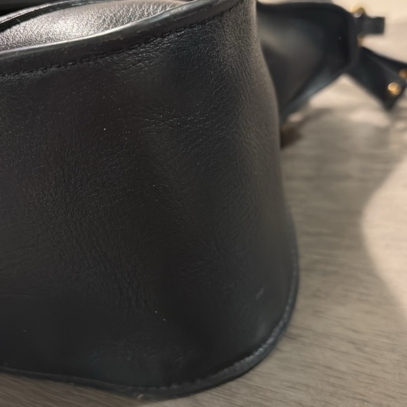 Rare CHLOÉ BLACK BRASS Hardware Marcie textured-LEATHER SHOULDER TOTE - Picture 11 of 13